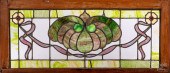 LEADED GLASS WINDOW, CA. 1900L