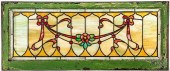 LEADED GLASS WINDOW, CA. 1900L