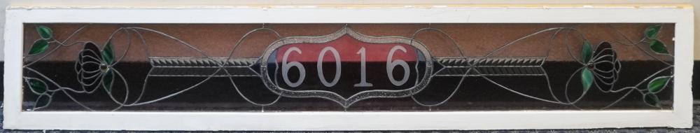LEADED GLASS WINDOW PANE, FRAME: 10