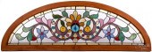 LEADED GLASS WINDOW TRANSOM, C