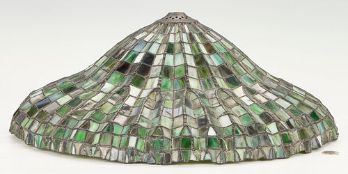 LEADED GREEN SLAG GLASS LOTUS