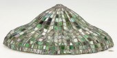LEADED GREEN SLAG GLASS LOTUS