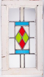 LEADED STAIN GLASS WINDOWEarly