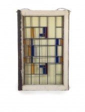 LEADED STAINED GLASS 1920S BUN