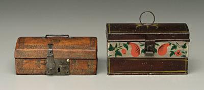 Leather and tole boxes: toleware