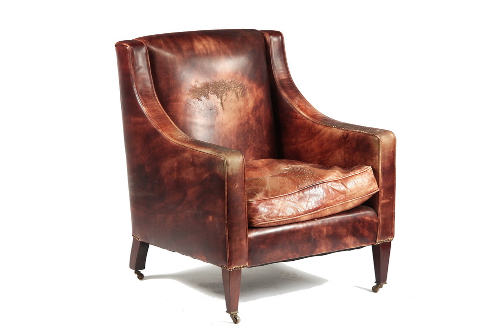 LEATHER ARMCHAIR - 1970s Leather