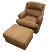 LEATHER ARMCHAIR WITH MATCHING