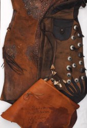 Leather Batwing Cowboy Chaps L