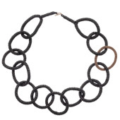 LEATHER, BEAD NECKLACE, BRUNEL