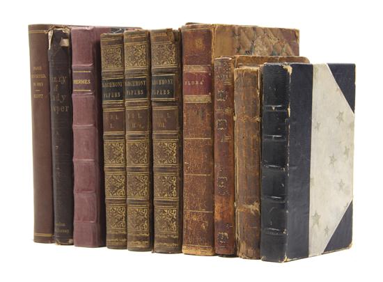 (LEATHER BINDINGS) A group of 10