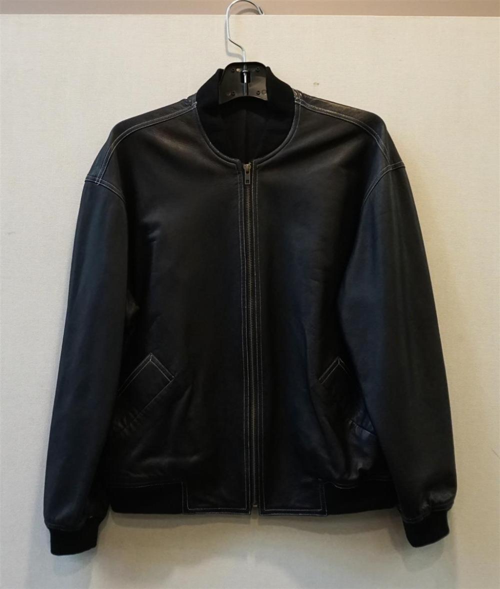 LEATHER BOMBER JACKET (NO