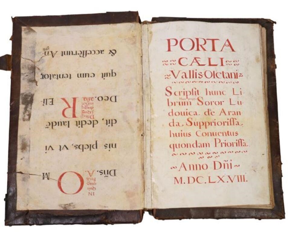 LEATHER-BOUND ANTIPHONARY &