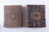 LEATHER BOUND HOLY BIBLES, TWO
