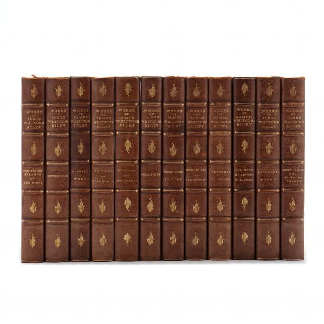 LEATHER BOUND WORKS OF INDIANA POET