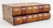 LEATHER BOUNDED FAUX-BOOK FOLD
