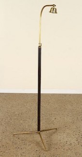 LEATHER BRONZE FLOOR LAMP MANN