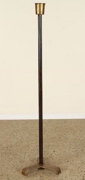 LEATHER BRONZE FLOOR LAMP MANN