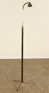 LEATHER BRONZE FLOOR LAMP MANN