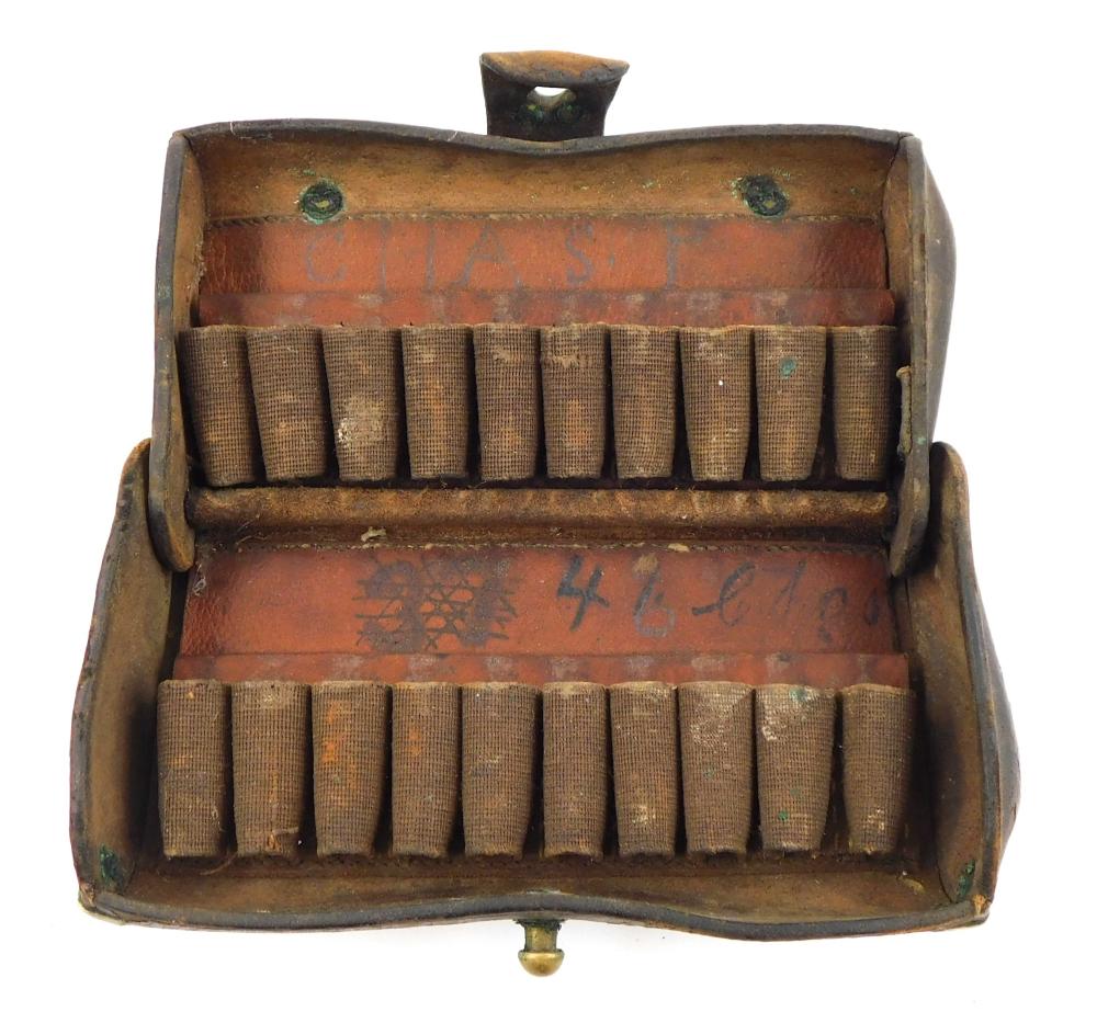 LEATHER CARTRIDGE CASE WITH