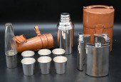 LEATHER CASED TRAVELLERS COCKT