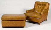 Leather Chair and Ottoman 20th