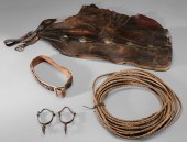Leather Chaps, Lariat, Belt, S