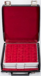 LEATHER CHIP CASE WITH VELVET