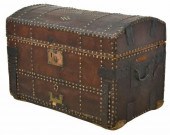 LEATHER-CLAD PINE DOME TOP TRU