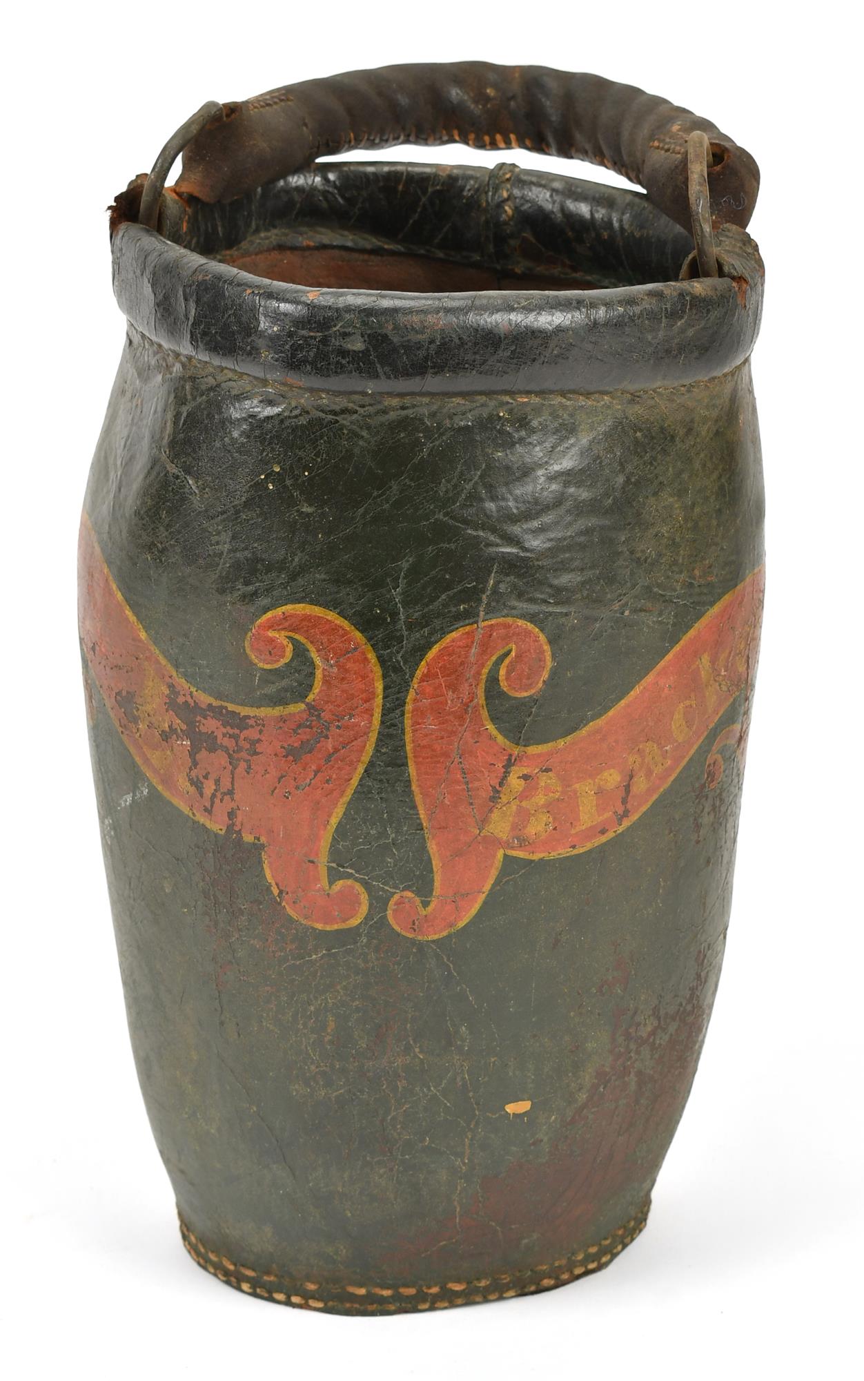 LEATHER FIRE BUCKET. 19th C.