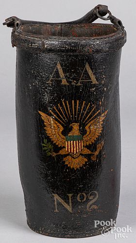 LEATHER FIRE BUCKET, 19TH C.Leather