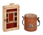 LEATHER FIRE BUCKET AND A WIRE