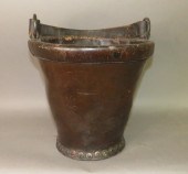 LEATHER FIRE BUCKET WITH HANDL