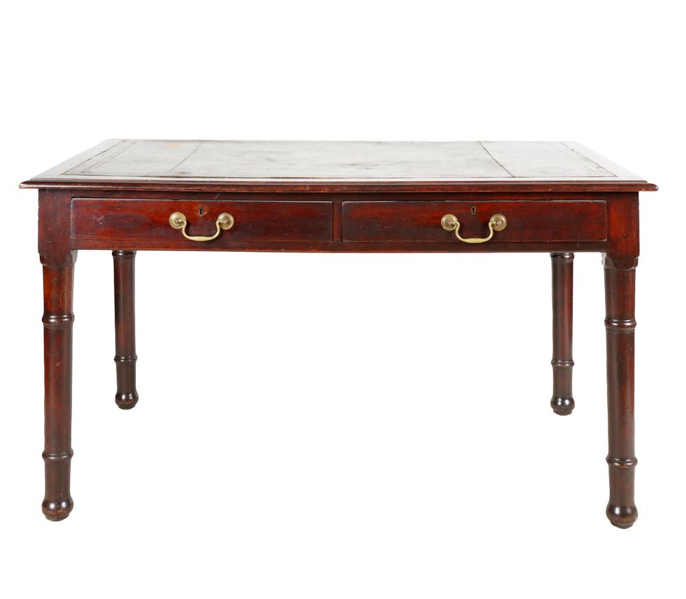 LEATHER-INSET DESK19th century;