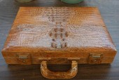 LEATHER MOUNTED BRIEFCASE, 3 X