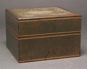 Leather playing-card box with