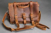 LEATHER SATCHEL 12 X 16 1/2 X
