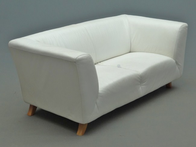 Leather sofa. 66'' W.