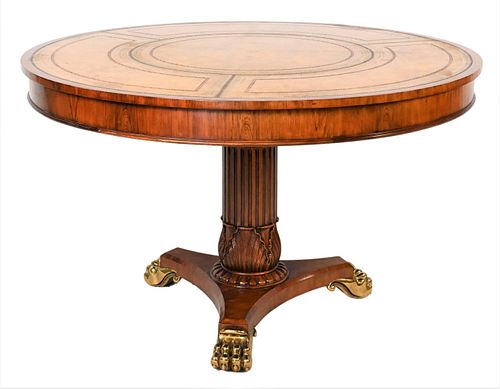 LEATHER TOP CENTER TABLELeather Top