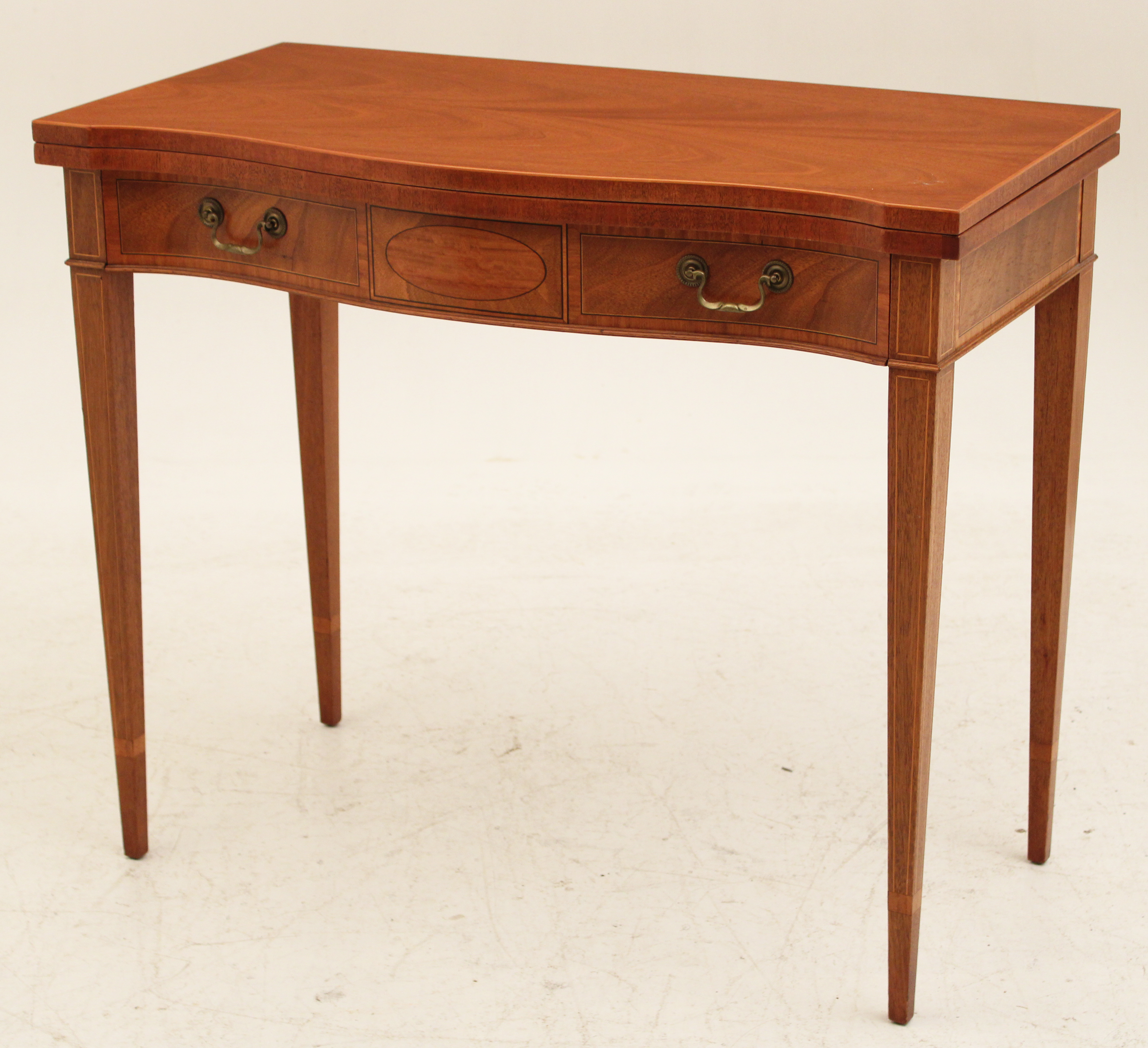 LEATHER TOP GAME TABLE BY
