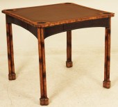 LEATHER TOP GAMES TABLE BY THE