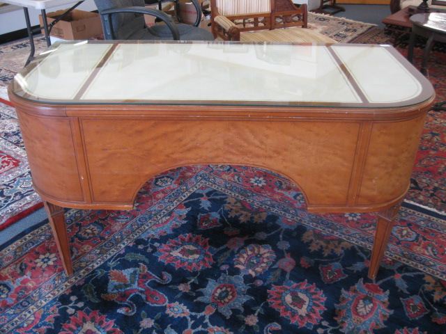 Leather Top Maple Desk star inlay