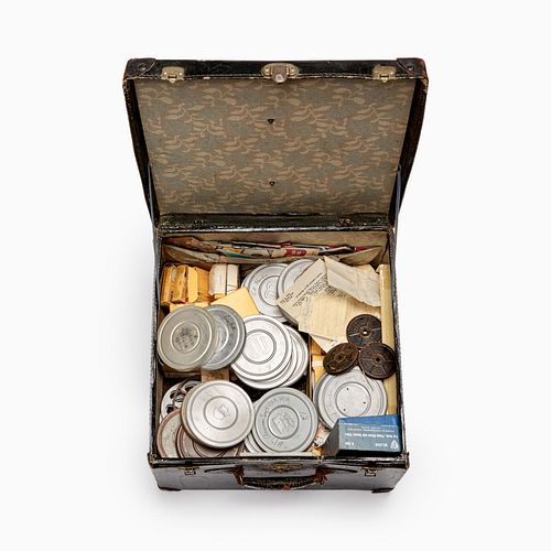 LEATHER TRUNK WITH 8MM FILM