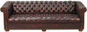 LEATHER UPHOLSTERED CHESTERFIE