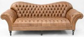 LEATHER UPHOLSTERED CHESTERFIE