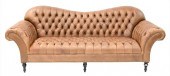 LEATHER UPHOLSTERED CHESTERFIE