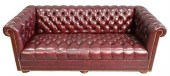 LEATHER UPHOLSTERED CHESTERFIE