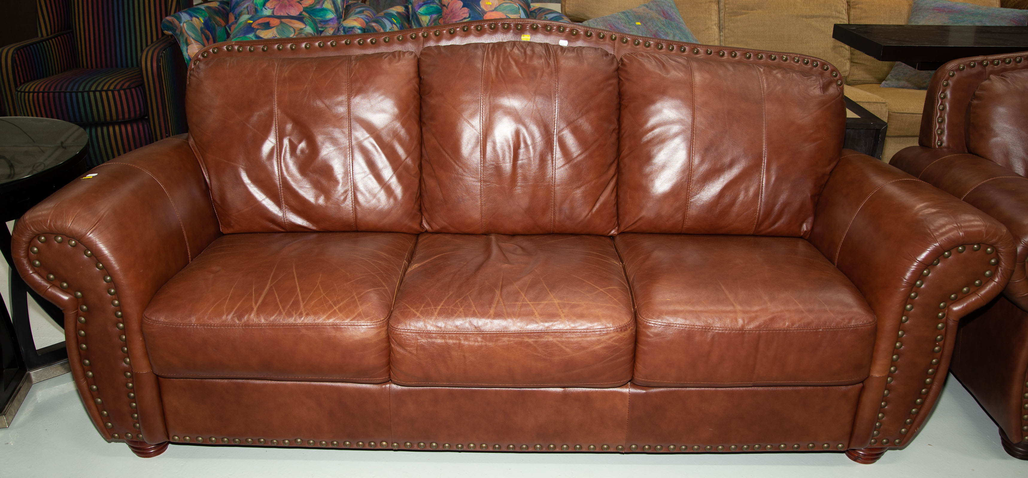 LEATHER UPHOLSTERED SOFA Late