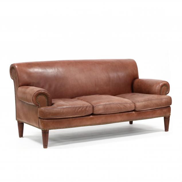 LEATHER UPHOLSTERED SOFA Late