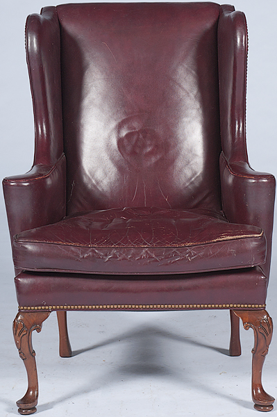 Leather Wing Chair 20th century a