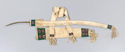 Leather wrapped wooden bow, 47 in.;